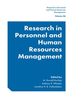 cover image of Research in Personnel and Human Resources Management, Volume 36